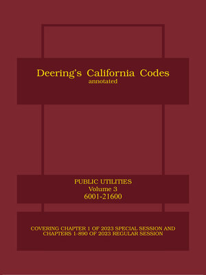 cover image of Deering's California Public Utilities Code